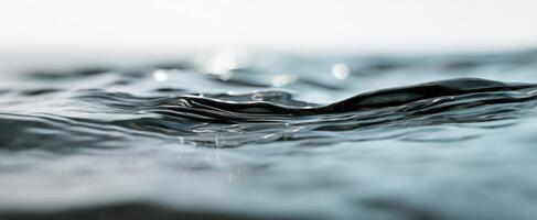 The Gentle Movement of Water Reflecting Light on a Calm Surface photo