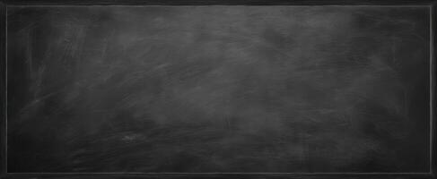 The blank blackboard ready for creative ideas and educational lessons. photo