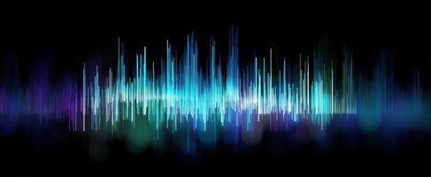 The Colorful Waveform Displaying Vibrant Audio Frequencies in Digital Format photo