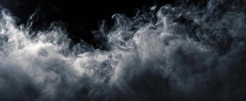 The Ethereal Dance of Smoke Against a Dark Background photo