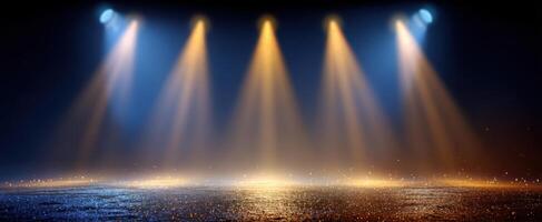 The stunning lights illuminating a stage for an unforgettable performance experience. photo