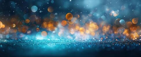 The enchanting bokeh lights create a mesmerizing abstract background effect. photo