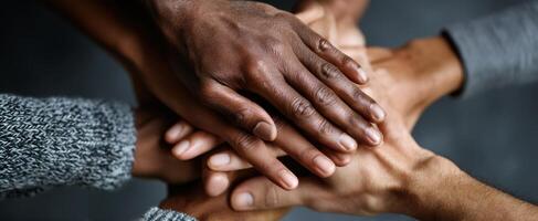 The Hands of Unity and Cooperation in a Diverse Community photo