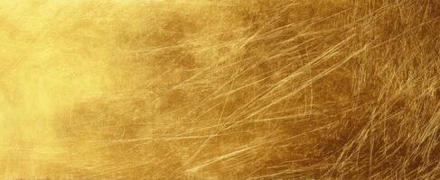 The shimmering gold texture with elegant scratches and reflections. photo