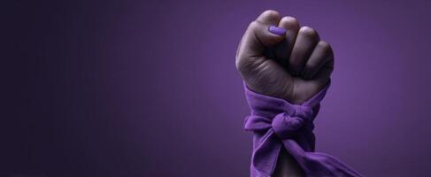 The strong fist symbolizing empowerment and solidarity against injustice. photo