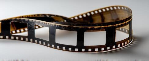 The Vintage Film Strip Captured in Artistic Detail on a Soft Background photo