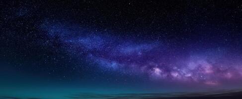 The breathtaking view of the Milky Way galaxy illuminating the night sky. photo