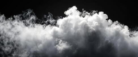 The ethereal clouds rising elegantly against a dark, dramatic background photo