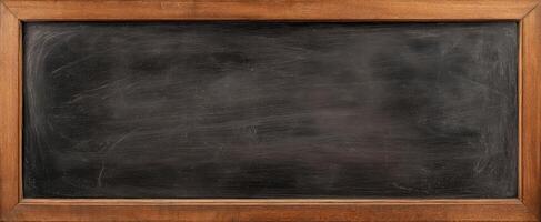 The empty chalkboard inviting creativity and ideas for educational activities photo