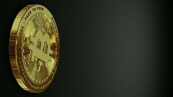 Cryptocurrency, Elite Gold Bitcoin in Full Rotation, Money, Blockchain, Exclusive, Looped, Unique Design, Finance, Coin video
