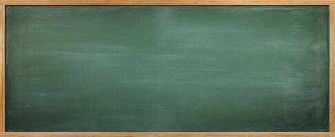 The empty chalkboard ready for creative teaching and learning activities. photo