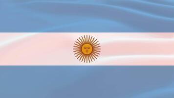 Argentina Flag Waving Animation video