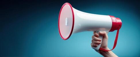 The megaphone as a powerful tool for communication and public engagement. photo