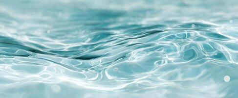The shimmering surface of tranquil water with gentle ripples and reflections. photo