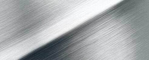 The sleek brushed metal surface illustrating modern industrial design and texture. photo