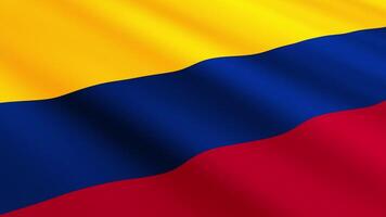 Colombia Flag Waving Gently in the Wind, Close-Up Full-Frame Perspective, Soft Fabric Texture, Slow Motion, Natural Movement, Waving Flag Background video