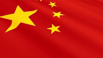 China Flag Waving Gently in the Wind, Close-Up Full-Frame Perspective, Soft Fabric Texture, Slow Motion, Natural Movement, Waving Flag Background video