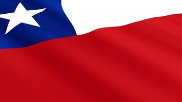 Chile Flag Waving Gently in the Wind, Close-Up Full-Frame Perspective, Soft Fabric Texture, Slow Motion, Natural Movement, Waving Flag Background video