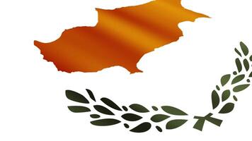 Cyprus Flag Waving Gently in the Wind, Close-Up Full-Frame Perspective, Soft Fabric Texture, Slow Motion, Natural Movement, Waving Flag Background video
