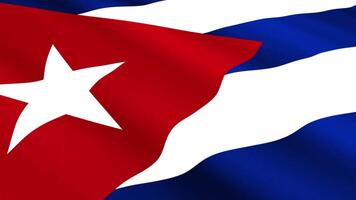 Cuba Flag Waving Gently in the Wind, Close-Up Full-Frame Perspective, Soft Fabric Texture, Slow Motion, Natural Movement, Waving Flag Background video
