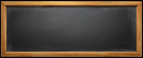 The empty chalkboard ready for inspiring teaching and creative ideas. photo