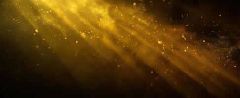 The Illuminated Golden Rays Creating a Magical Atmosphere in the Darkness photo