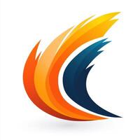 Colorful abstract design showcasing dynamic curves and vibrant gradients representing energy and movement photo