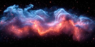Colorful nebula illuminated by stars showcasing stunning gaseous formations in deep space photo