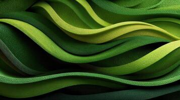 Colorful swirling patterns of green waves create a vibrant and dynamic texture in contemporary abstract art photo