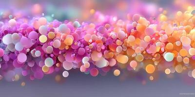 Colorful abstract display of glowing circles creating vibrant patterns and textures in a dreamy background scene photo