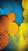 Colorful abstract circles create a dynamic visual effect in a modern digital artwork photo