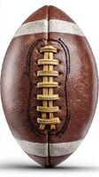 Football on display in a studio setting highlighting its texture and detail during the afternoon photo