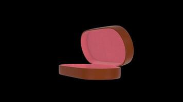 Eyeglasses Case Rotating on a Transparent Background. Seamless Loop. 4K video