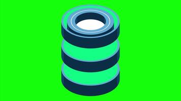 Isometric cloud database animation. Cloud computing and file cloud storage. Modern technology. Motion graphic. 4K animated in isometric style, video