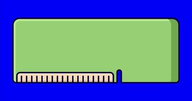 RAM memory computer animation. Computer RAM animation. Random access memory. Flat cartoon style. 4K video