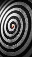 Spiral pattern creates a mesmerizing visual effect emphasizing contrast between light and dark shades photo