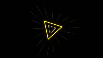 Green and Yellow Strobe Light in Triangular Futuristic Tunnel Background VJ Loop in 4K video