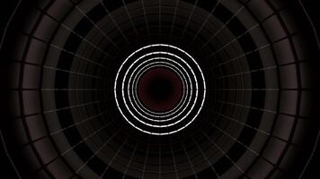 Red and White Strobe Round Disco Tunnel Background VJ Loop in 4K video