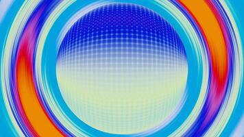 Abstract background in the center with a rotating ball video