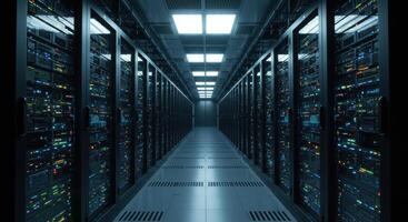 Data Center Server Room Corridor photo