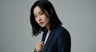Young Asian Business Woman Portrait in Suit photo