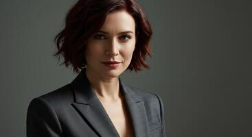Professional Businesswoman Portrait in a Suit photo