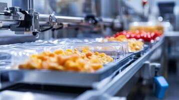 Dried Fruit Packaging Conveyor Belt in Factory photo