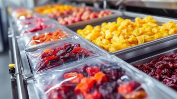 Dried Fruit Production Line with Various Colors and Packaging photo