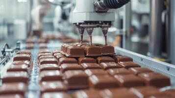Automated Chocolate Bar Production Line photo
