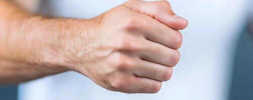 Close-Up of a Person's Hand with a Visible Dimple photo