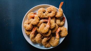 Fried shrimp - Breaded shrimp deep-fried until golden and crispy. photo
