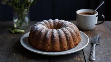 Buckwheat Gateau A cake made with buckwheat flour, offering a nutty flavor and dense texture. photo