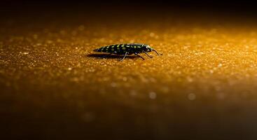 A bug on a shiny surface photo