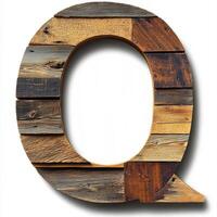 Rustic Wooden Letter Q - Distressed Reclaimed Wood Wall Art photo
